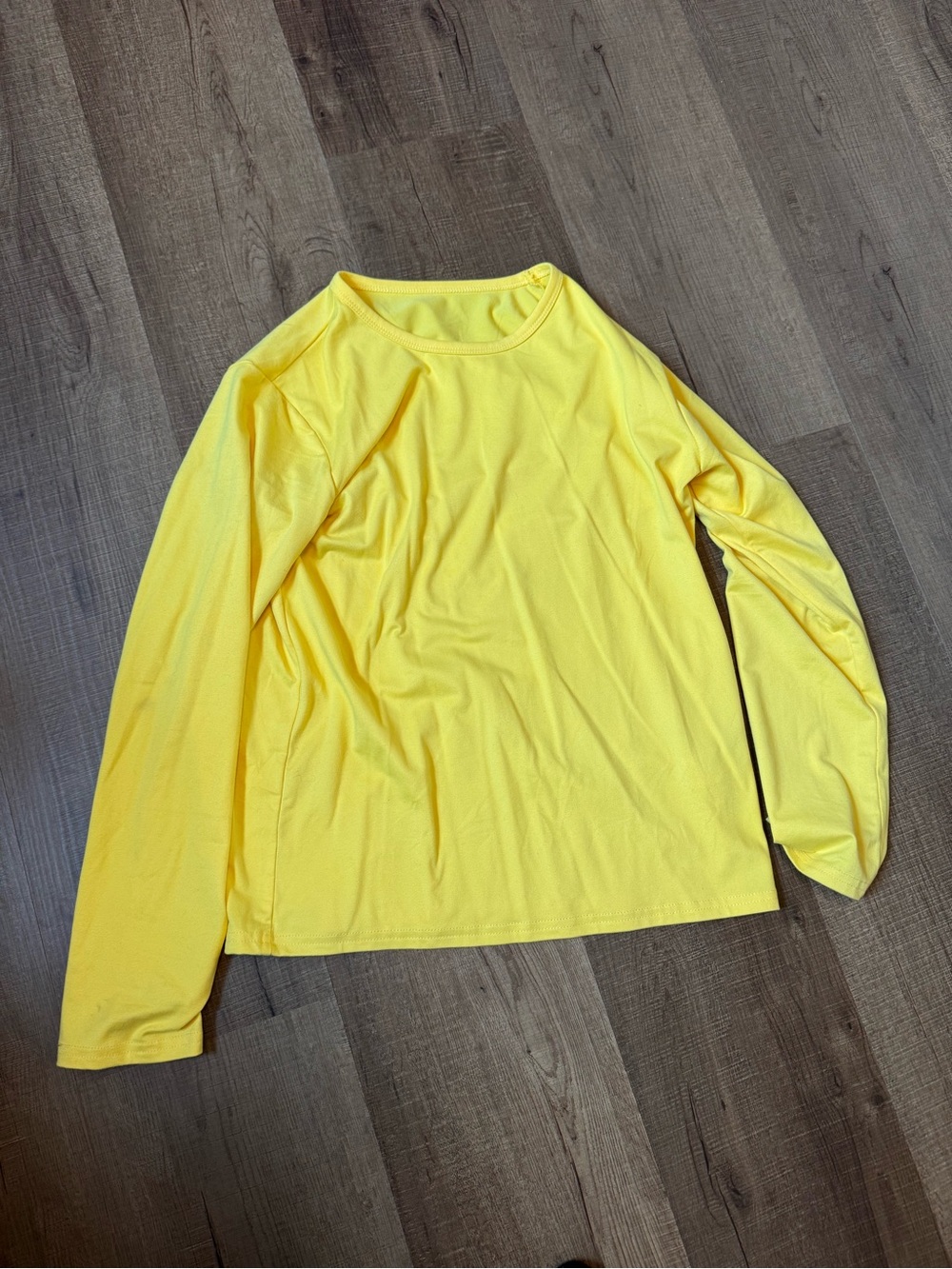 Kids Long Sleeve Tee in Bright Yellow